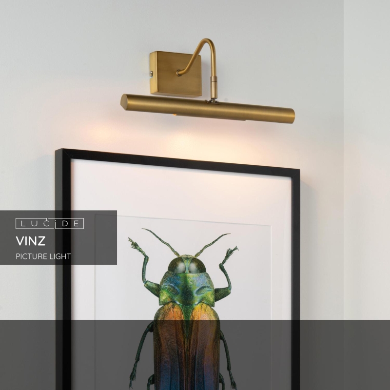 Lucide VINZ - Obrazové svetlo - 2xG9 - Matt Gold / Mosadz